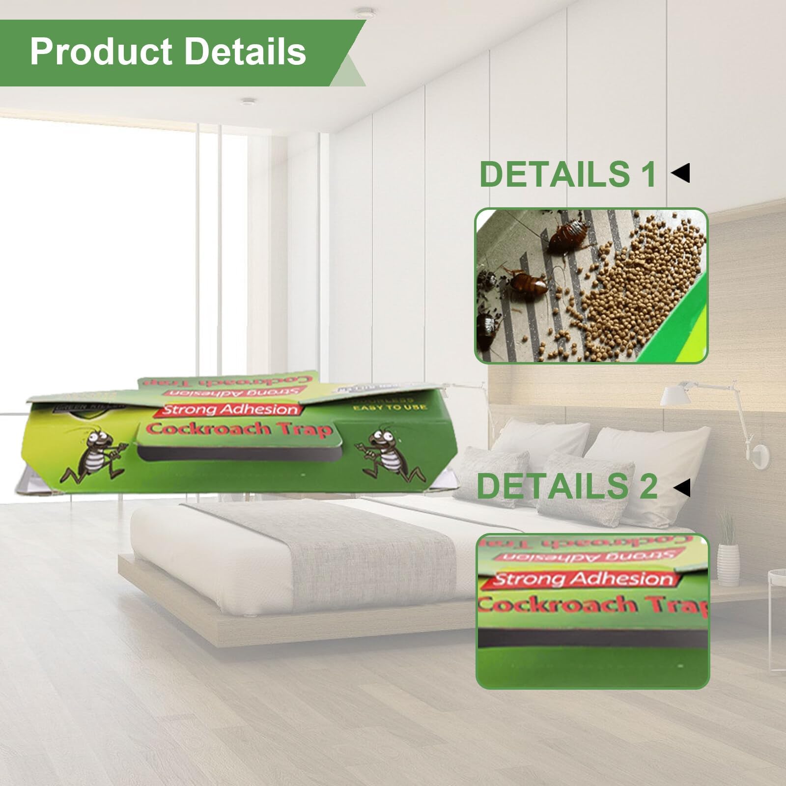 Lot De 30 Pièges à Cafards Adhésifs - Avec Appât - Non Toxique, Sans Produits Chimiques - Pour Cuisine, Salle De Bain, Derrière Les Appareils