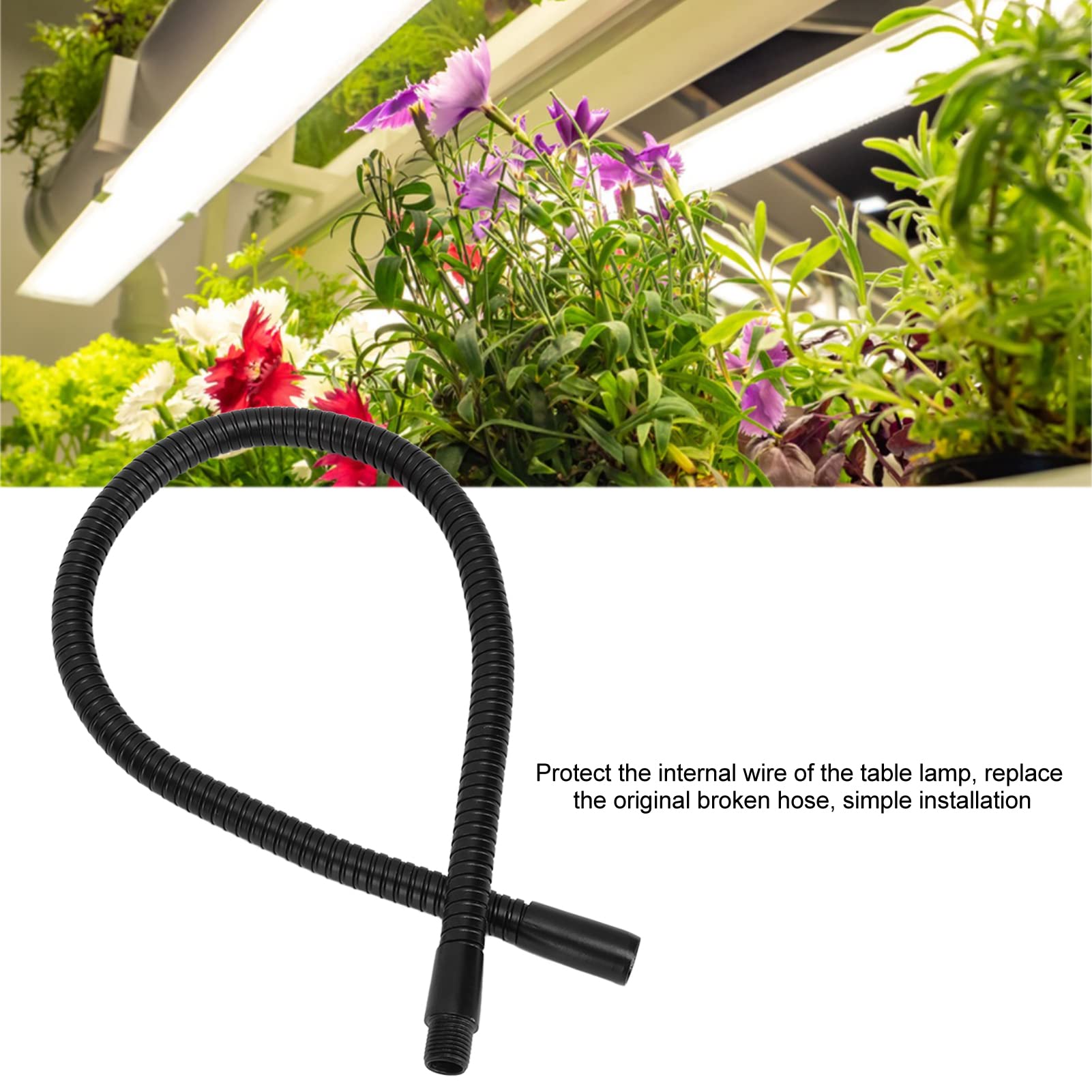 Raqz Tubo Flessibile per Lampada a Collo d'oca, Tubo Flessibile per Lampada da Tavolo Resistente 4 Pezzi per Illuminazione (40cm)