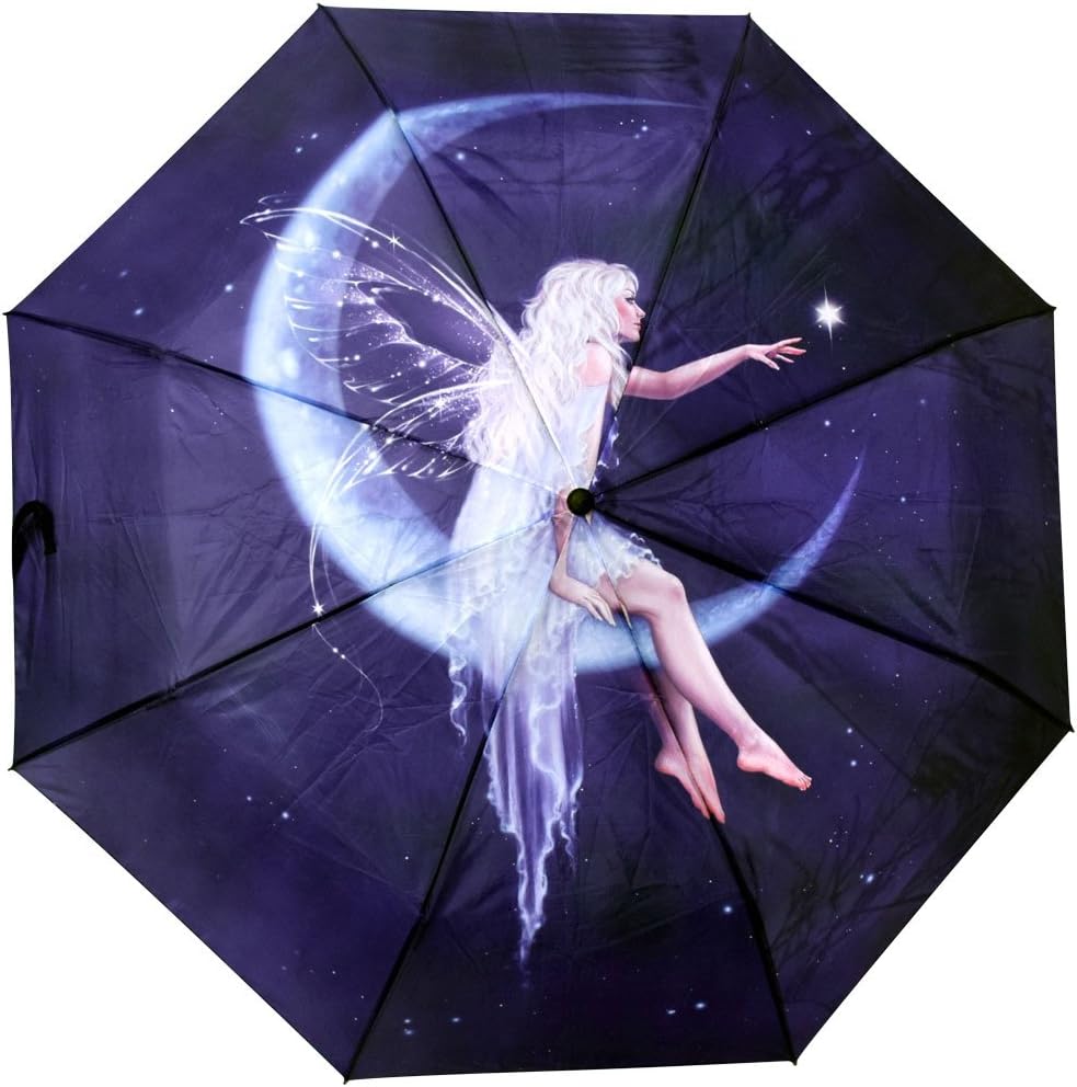 Fantasy Gifts Crafts and Arts Fairy Telescopic w/Cover Umbrella, 36", Multicolor