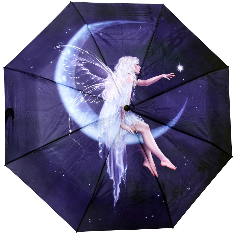 Fantasy Gifts Crafts and Arts Fairy Telescopic w/Cover Umbrella, 36", Multicolor
