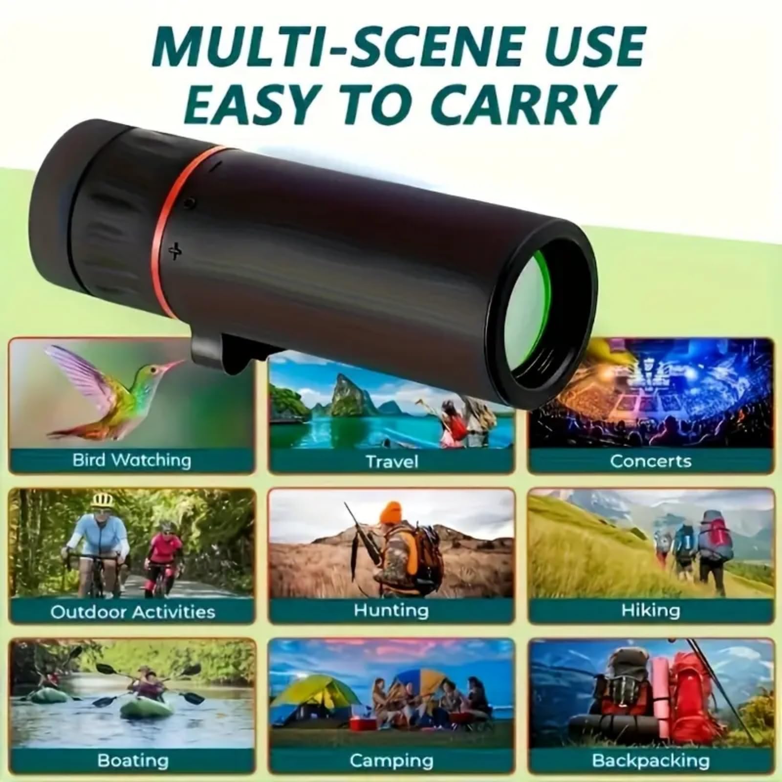 Monocular Compact Mini Telescope, Portable Handheld Mini Monocular for Adults, Tech Gadgets Perfect for Bird Watching, Fishing, Travel and Scenery. 8x21mm — view 2