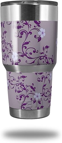 Vinilo Wrap para Yeti Rambler vaso 30 oz diseño victoriano, color morado (Vaso no incluido) por wraptorskinz
