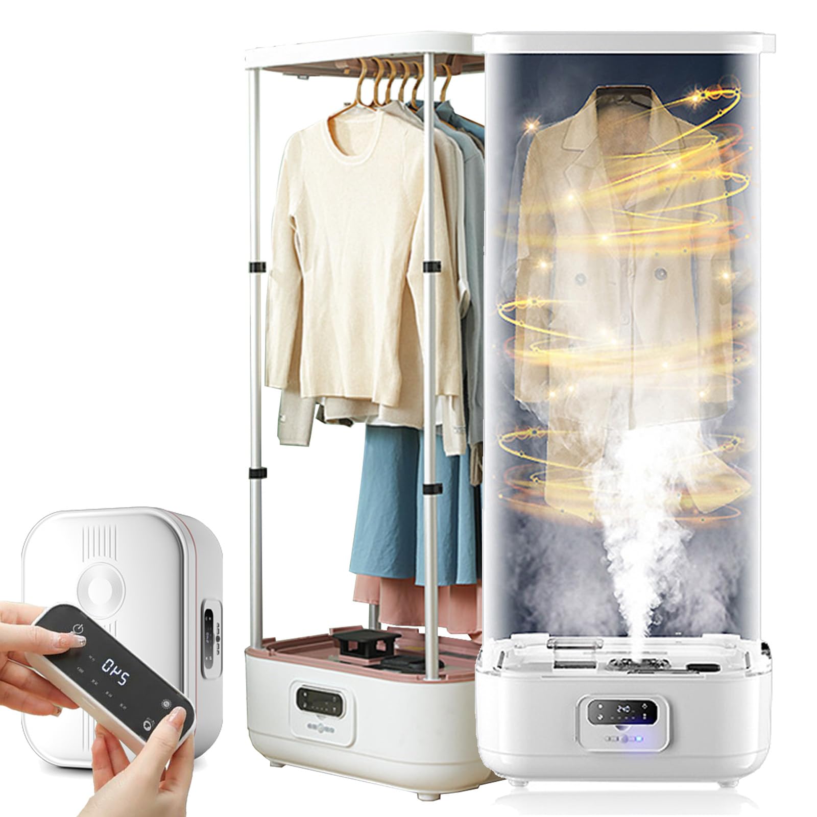 Plancha de vapor para ropa, secadora eléctrica portátil de 900 W, máquina inteligente de secado a vapor, plancha automática de secado rápido.