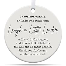 Friendship Gifts for Women, Best Friend, Funny, Work Besties, Sister, Friend Ornaments for Women, Ceramic Christmas Ornaments