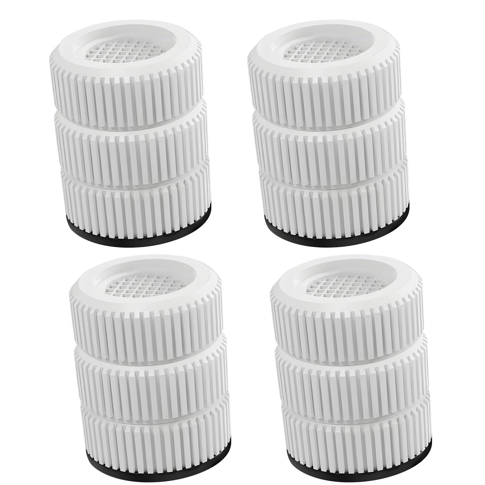 of 4 Height Adjustable Anti-Slip Mats for Washer Refrigerator Sofa 500kg Capacity Leveling 3-8.9cm Polystyrene Build Modifiable Stands