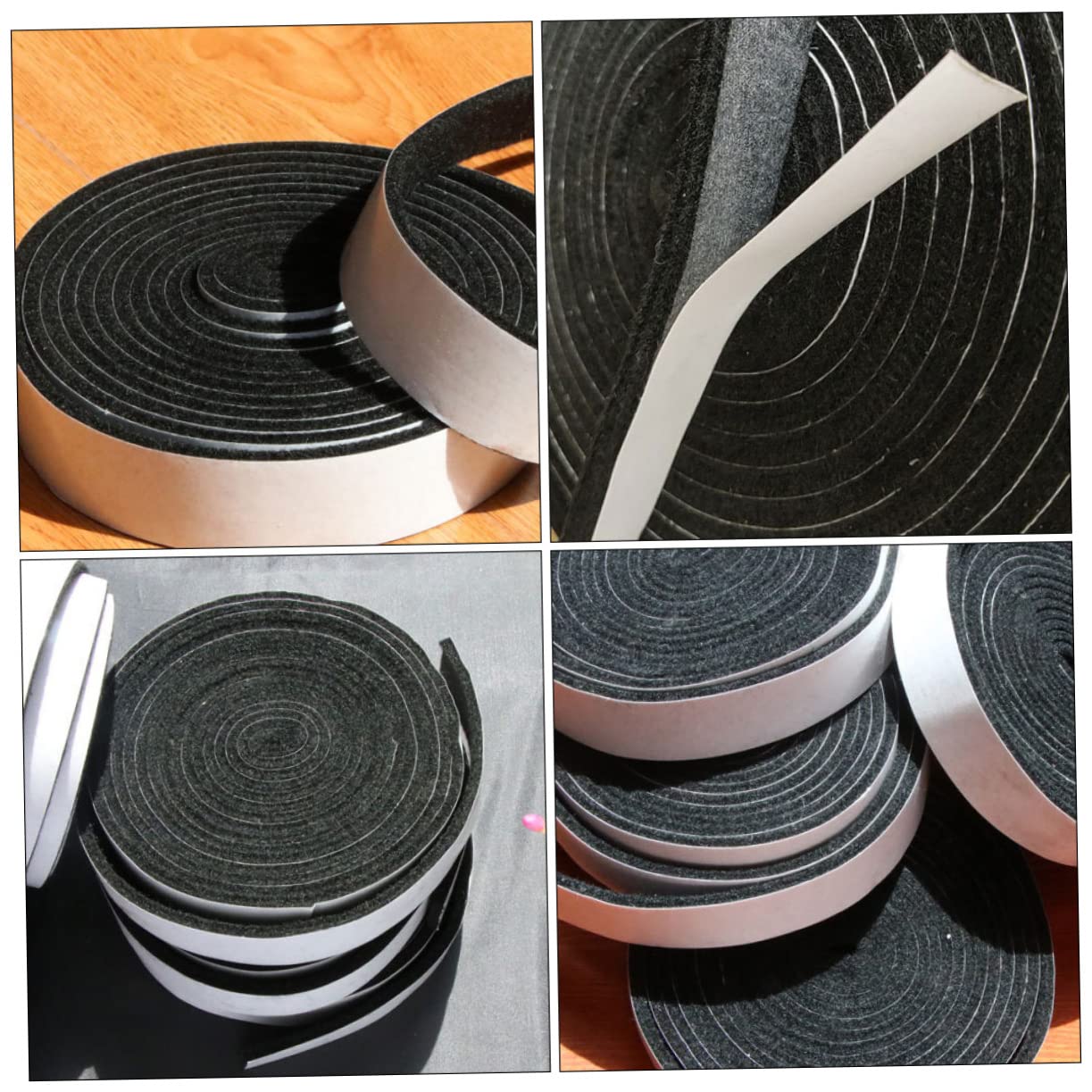 UKCOCO Sealing Strip 2pcs Self-Adhesive Felt Tape Furniture Strip Seal Polyester Fiber Home Furniture