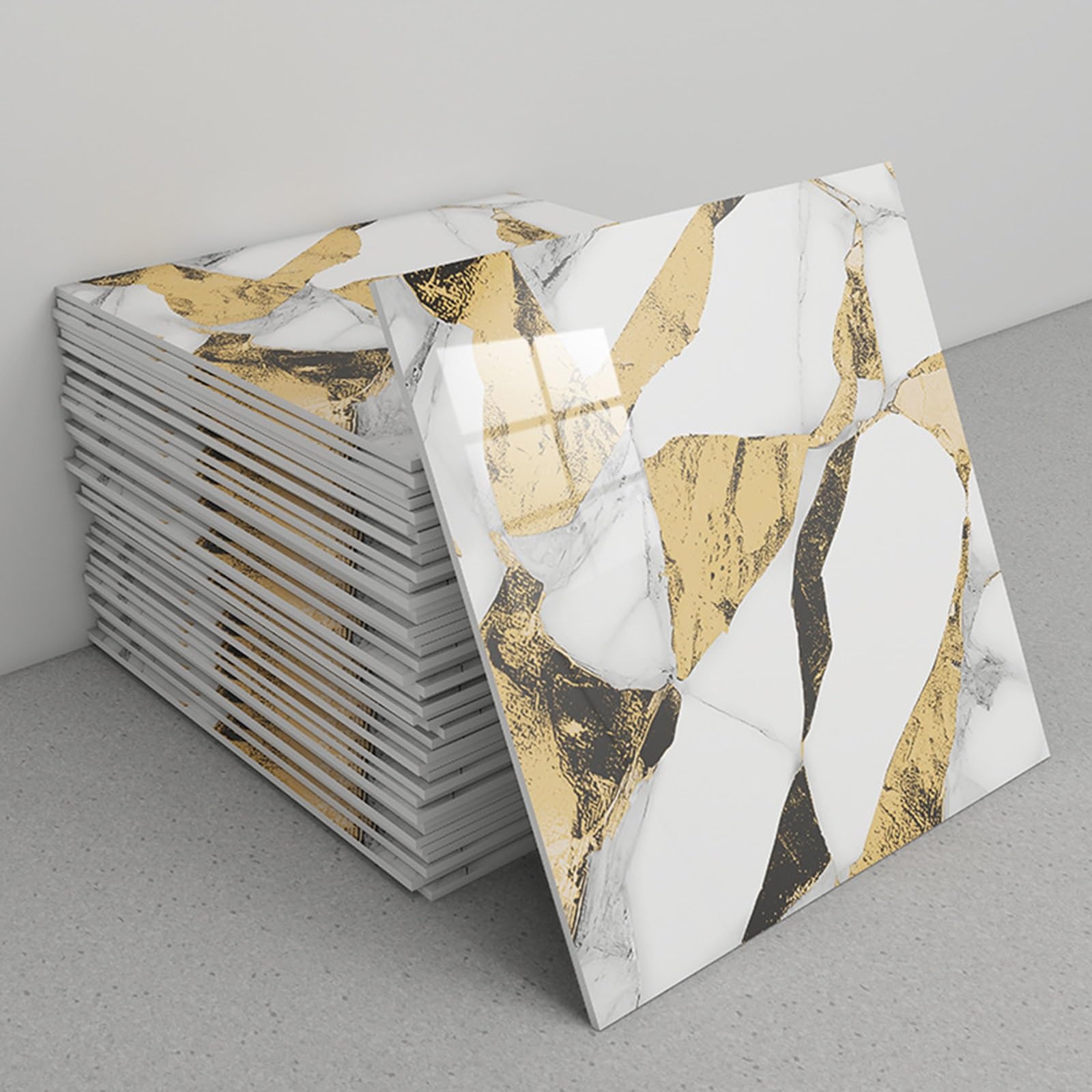 Marble Tile Stickers, Peel and Stick Marble Backsplash Tiles, 30x30cm, Pack of 30