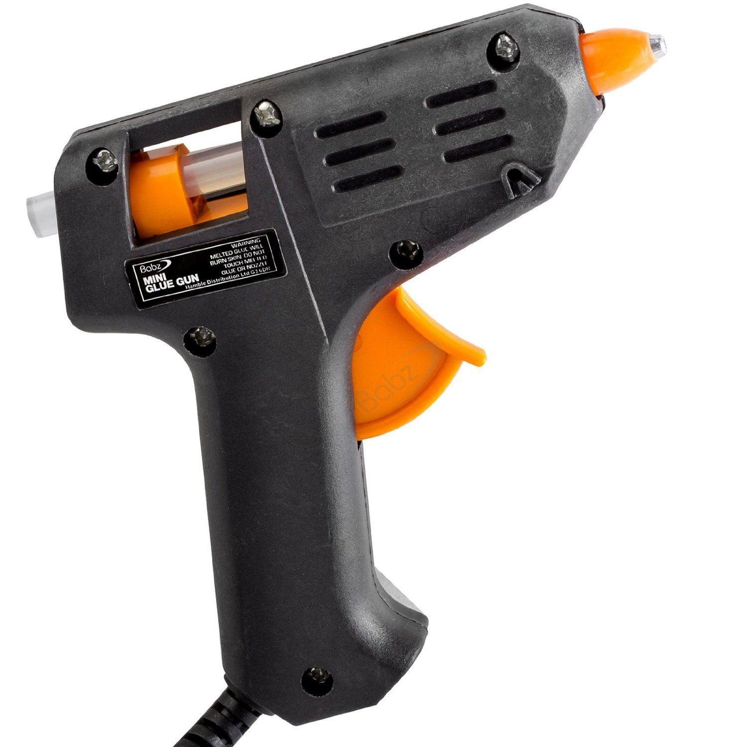 blackspur Glue Gun Trigger Electric Adhesive Sticks, Black, 5.57 x 4.45 x 2.45 cm