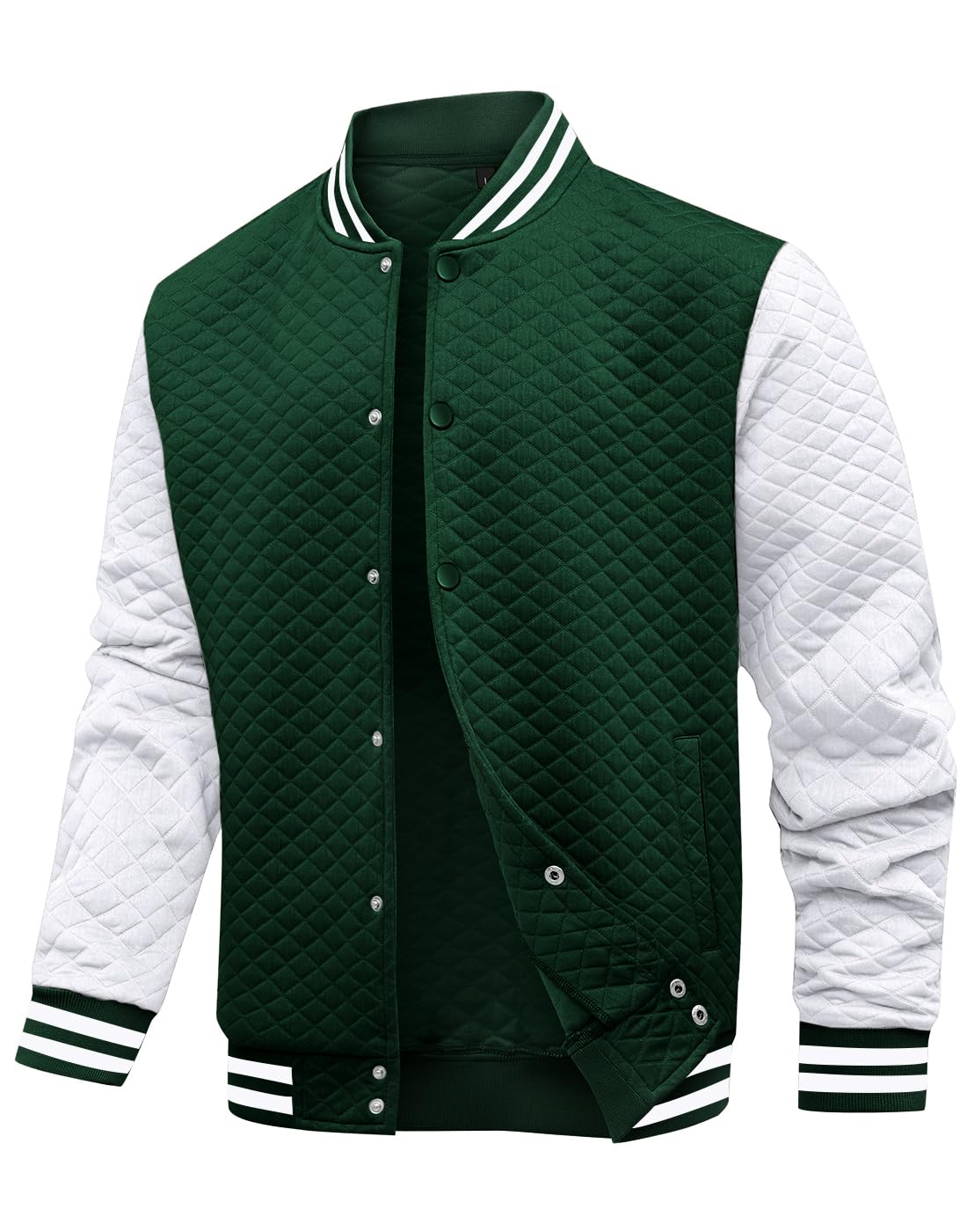 Wizoat Mens Varsity Jacket Lightweight Waffle Letterman Bomber Jackets