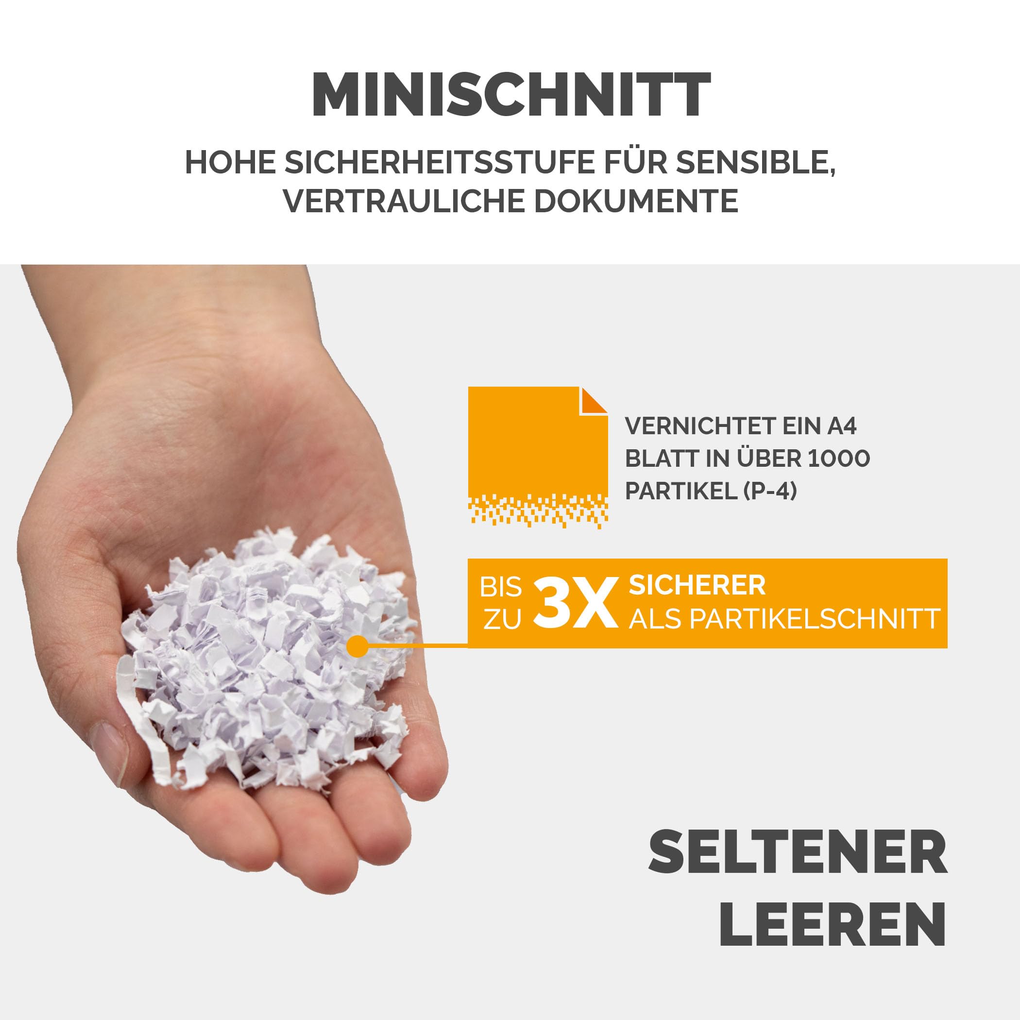 Fellowes Aktenvernichter Autofeed, 100 Blatt Minicut (P4), Papierschredder Hybrid mit automatischem und manuellem Einzug für Büro, AutoMax 100M Schredder, sehr leiser Aktenvernichter, 23L Papierkorb