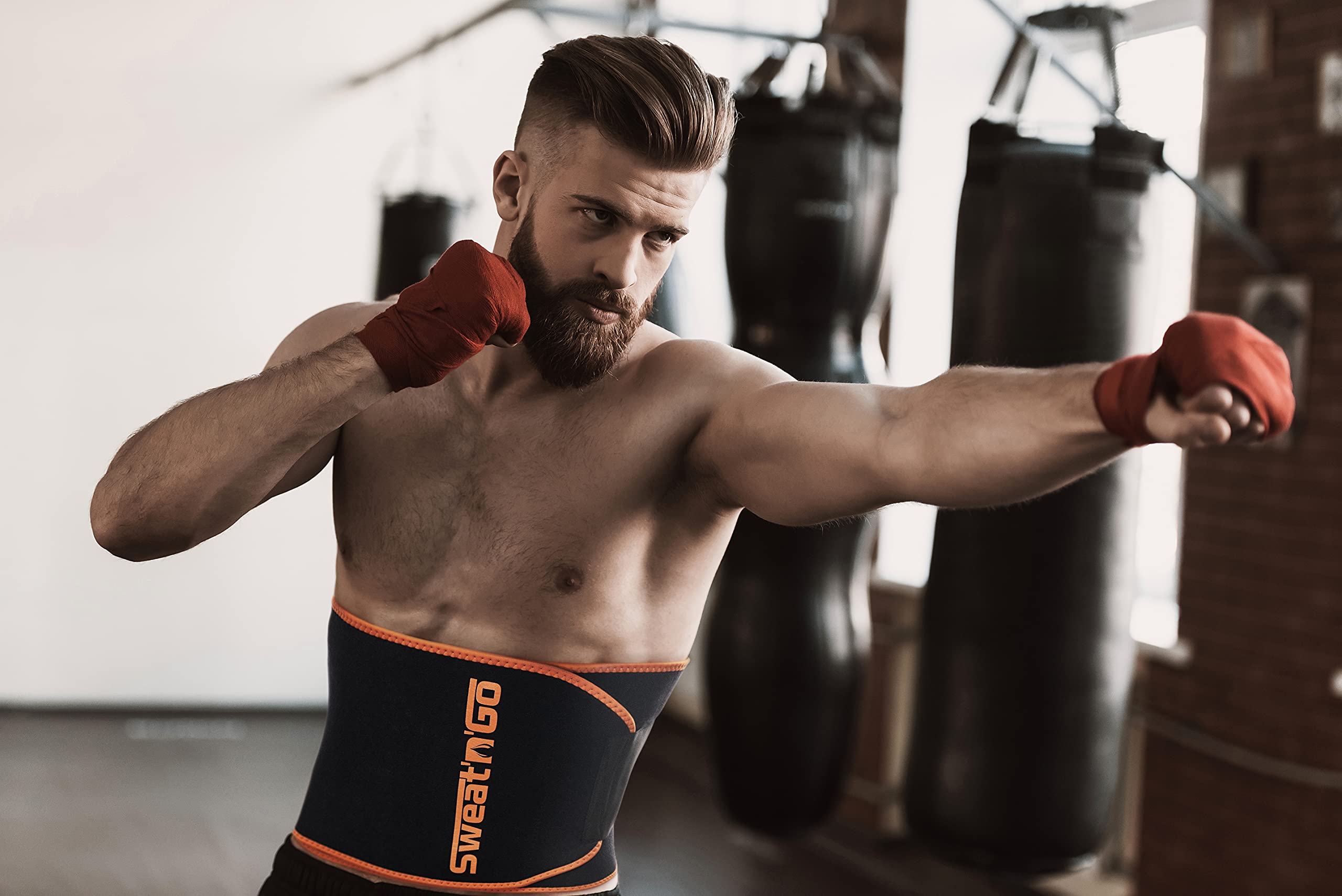 Sweat 'n' Go Bauchweggürtel - Starkes Schwitzen Durch Extra Dickes Neopren - Schwitzgürtel Mit Extrem Festem Klettverschluss - Damen und Herren