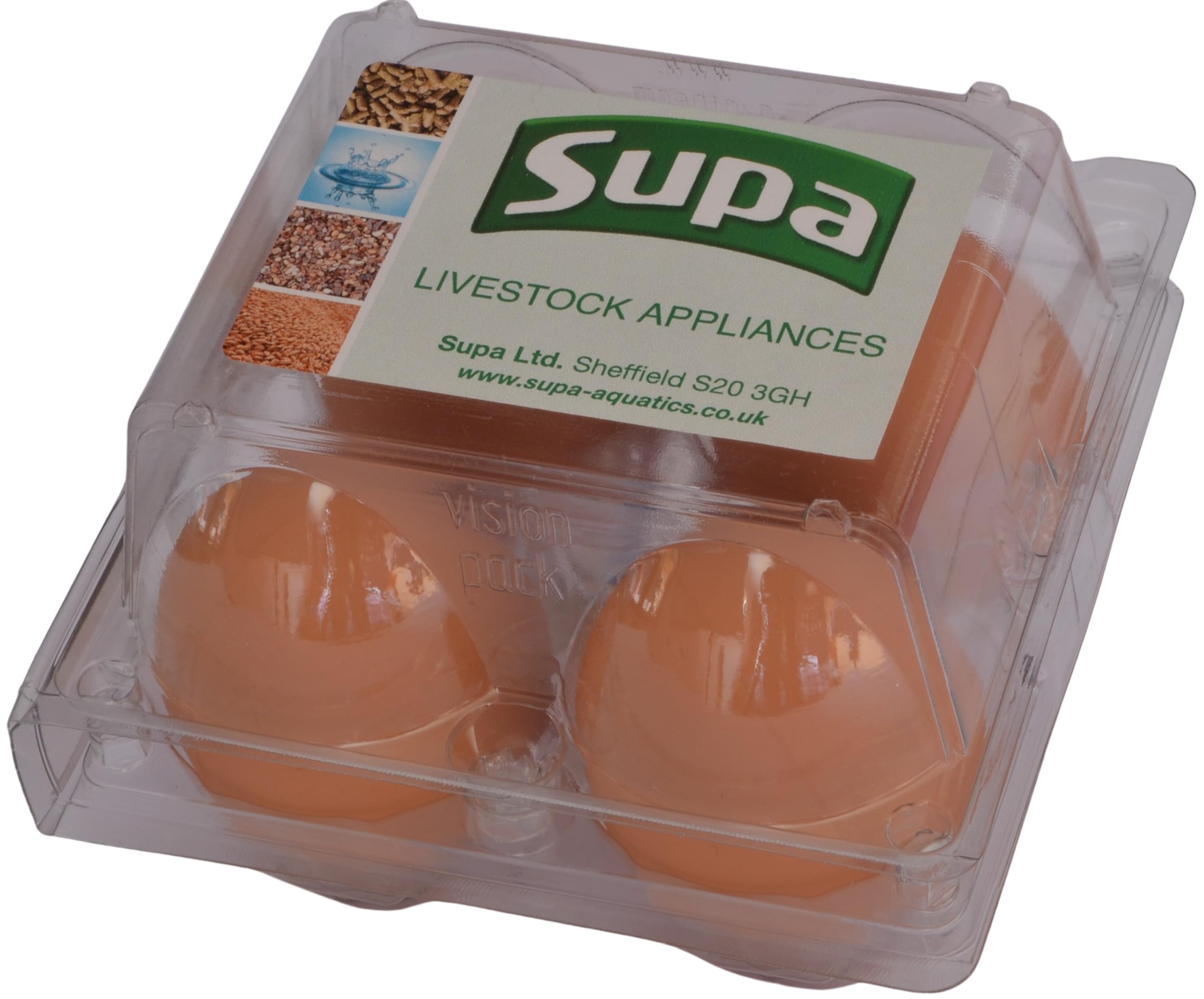 Supa Brown Rubber Poultry Eggs, Pack of 4, Encourage Hens to Start Laying