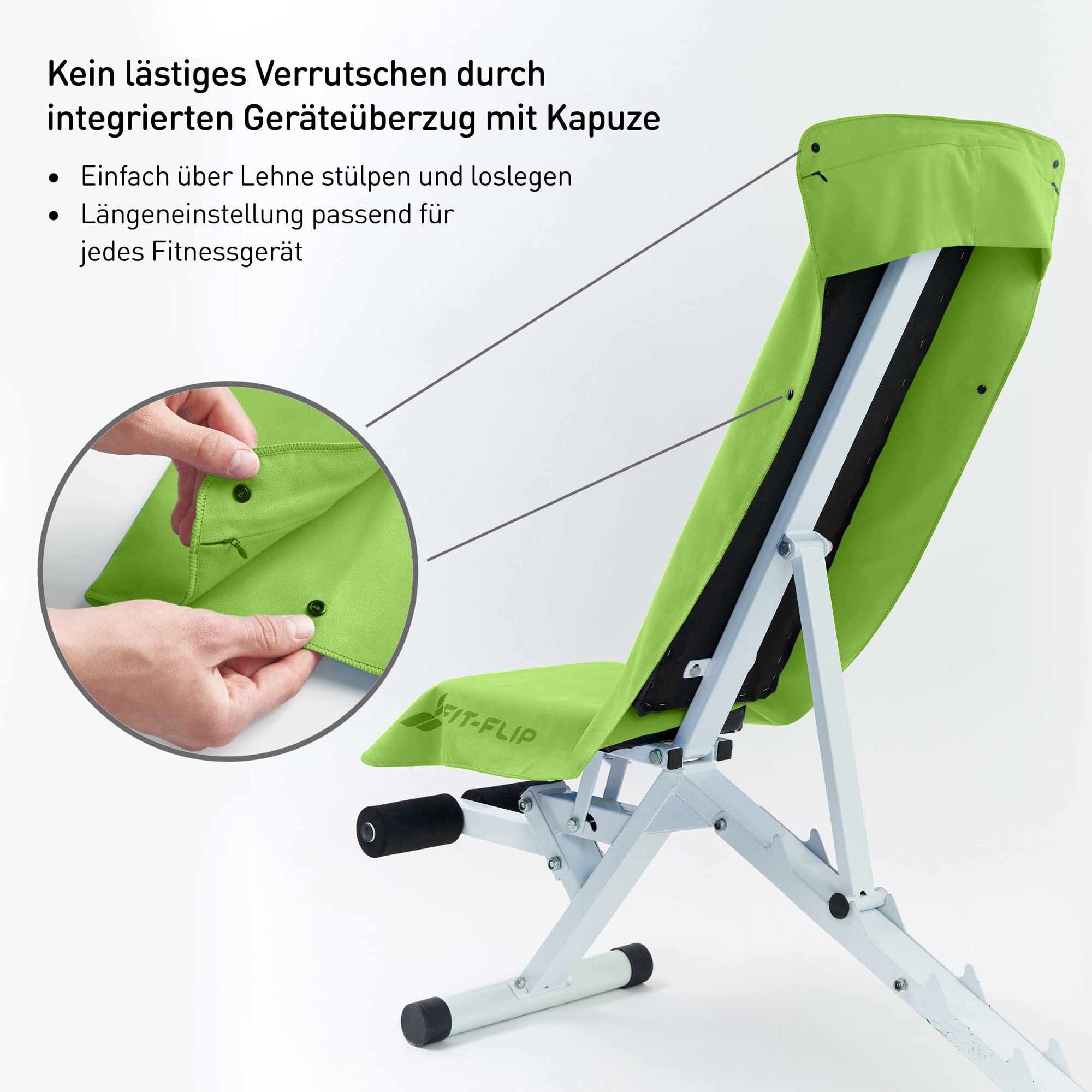 Fit-Flip Asciugamano Sportivo con Scomparto a Cerniera + clip Magnetica, Asciugamano da Palestra in Microfibra, Compatto e ad Asciugatura Rapida, Asciugamano da Palestra in Microfibra