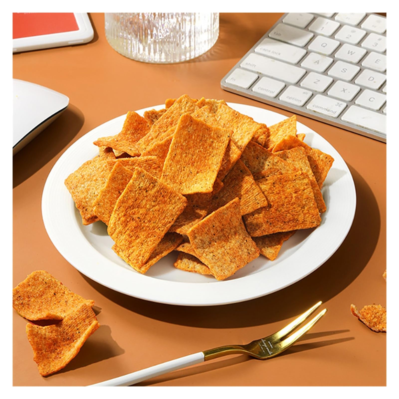 Galletas De Arroz Con Pimienta De Sichuan, 108 G, Crujientes, Deliciosas Y Aromáticas; Un Refrigerio Crujiente Y Desmenuzable Que Satisface Tus Antojos(4bag)