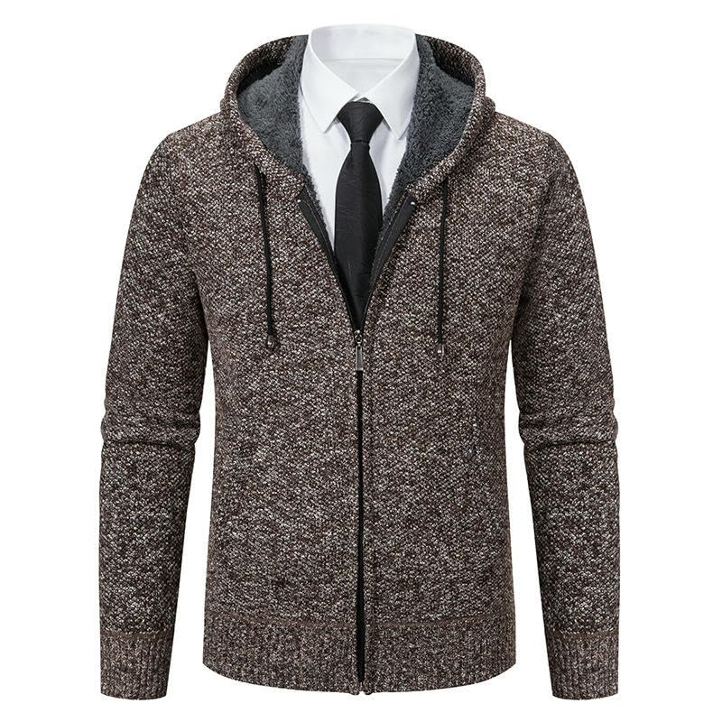 Cárdigan de punto grueso para hombre que busca abrigo total sin usar chaquetas pesadas 3