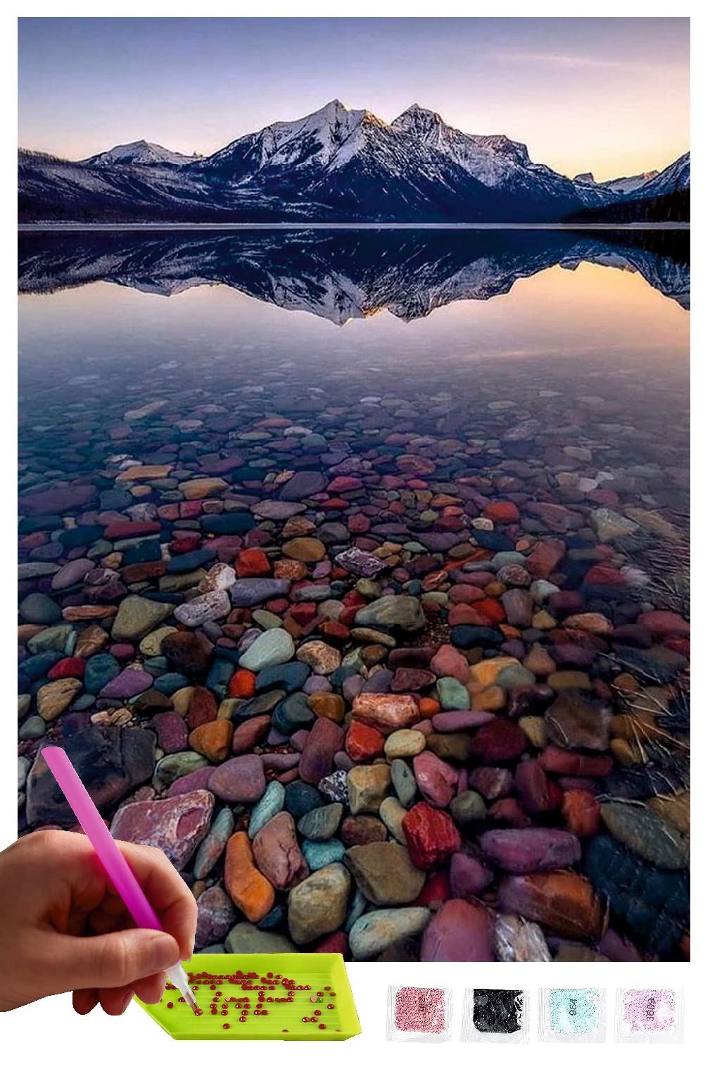 Diamond Painting Paysage De Montagne - 120x50cm Peinture Diamant Adulte