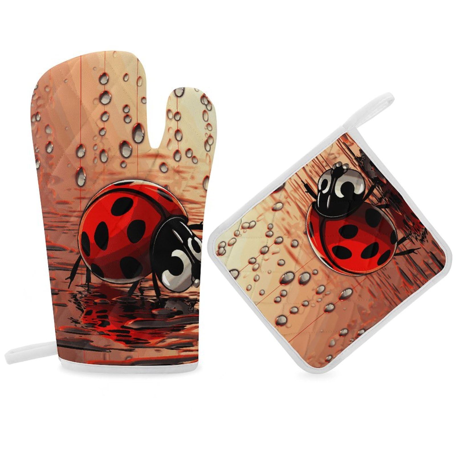 Gants de cuisine anti-brûlure avec coussinets isolants pour four