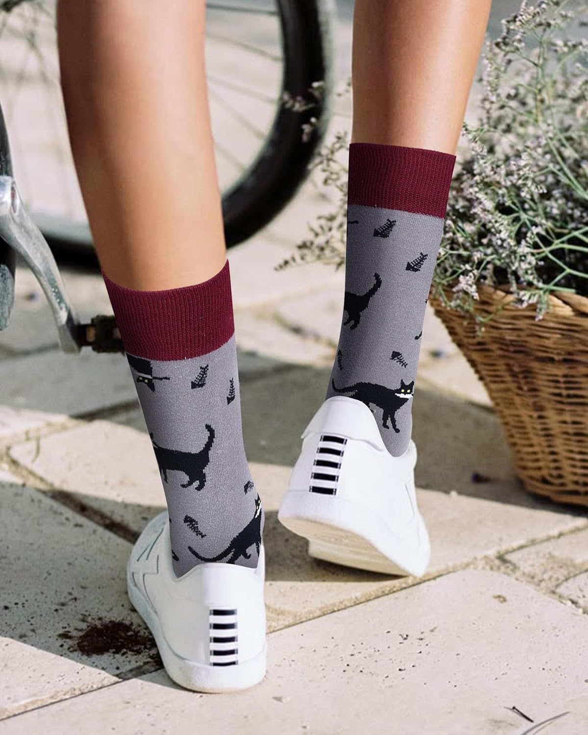 Funny Cat Socks Gifts for Women Men, Novelty Animal Kitten Crew Dress Socks Casual Cozy Crazy Pet Owners Themed Stocking Gift for Cat Lovers Mom Dad Girls - Image 3