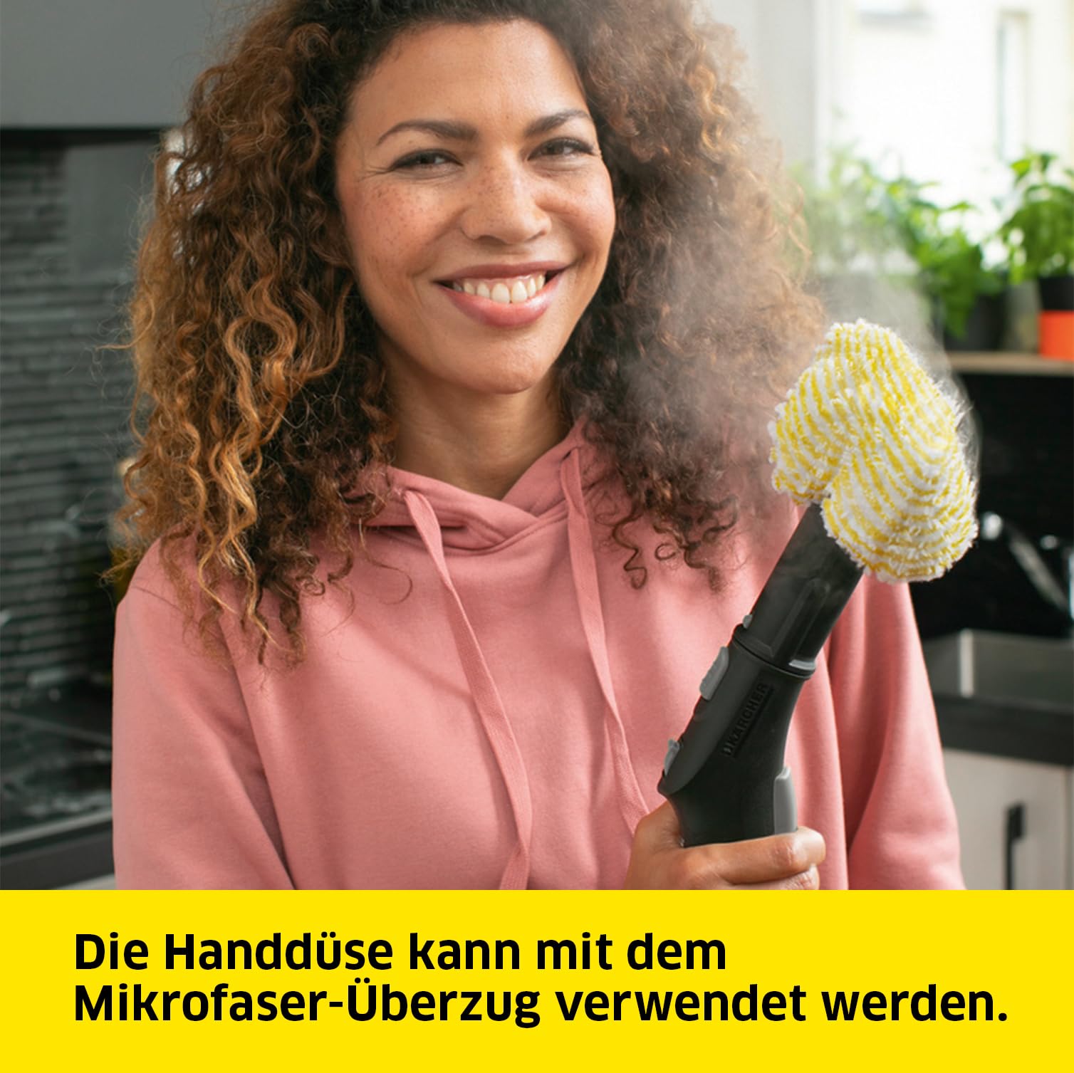 Kärcher Dampfreiniger SC 3 EasyFix Dampfdruck: max. 3,5 bar Aufheizzeit: 30 s, Leistung: 1.900 W, Flächenleistung: 75 m² Tank: 1 l, mit Entkalkungskartusche, Bodenreinigungsset und Düsen Weiss, Boden