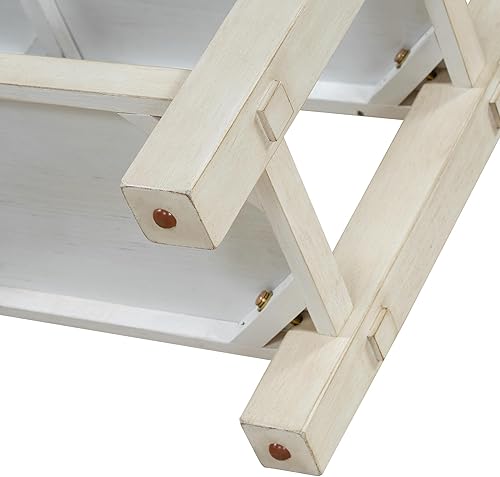 Miniatura 51 de Mesa consola rústica, mesa de sofá de 50 pulgadas de largo con 3 cajones y estante de almacenamiento abierto de 2 niveles, para sala de estar,