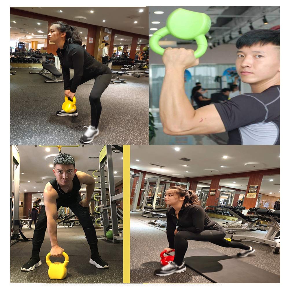 Kettlebell AGYH Colorato, Scocca in Plastica, Attrezzatura Portatile per L'allenamento della Forza Woman 2,2 kg / 5 kg / 7.5 kg