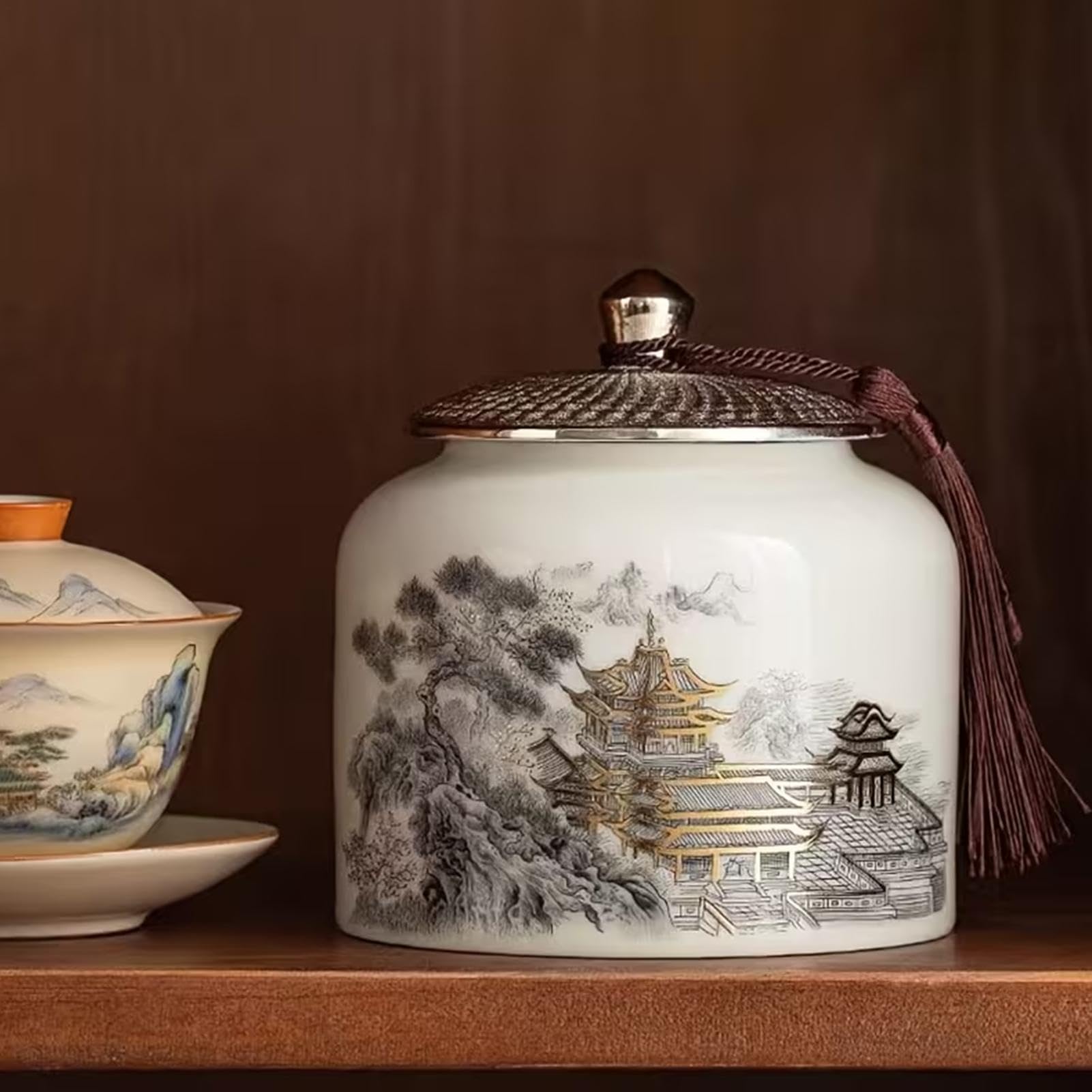 Pojemnik na suchą żywność, pojemnik do przechowywania cukru Ceramiczny,