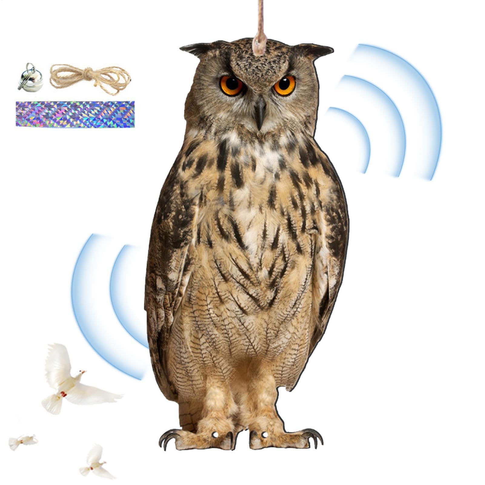 Pigeon Deterrentt - Bird Scarers For Gardens | Hawk Bird Scarer | Fake Owl Decoy For Bird Pestt Deterrentt | Bird repulsion Flat material Hawk Owls To Scare Birds Away