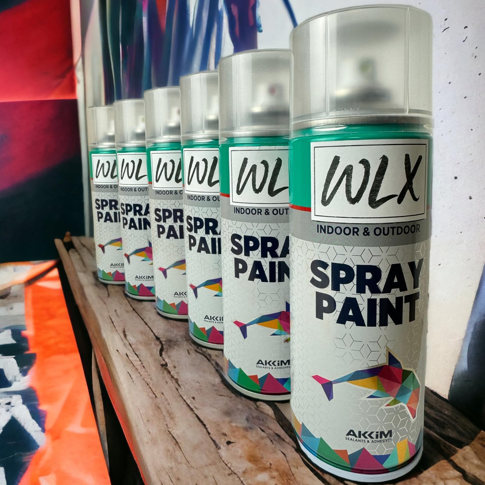 WLX Farba w sprayu czarna matowa (zestaw 2 szt.) po 400 ml. Szybkoschnąca puszka w sprayu. Farba w sprayu, lakier w sprayu, lakier lakierowy, farba graffiti, puszka sprayu. Kolor RAL