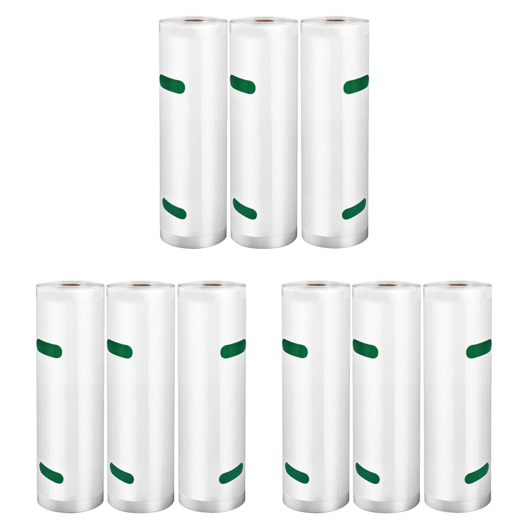 Vjsujehgy Vacuum Sealer Bags Rolls 9 Pack for Food Saver, Heavy Duty Vacuum Storage Bags for Sous Vide Cooking, Freezer
