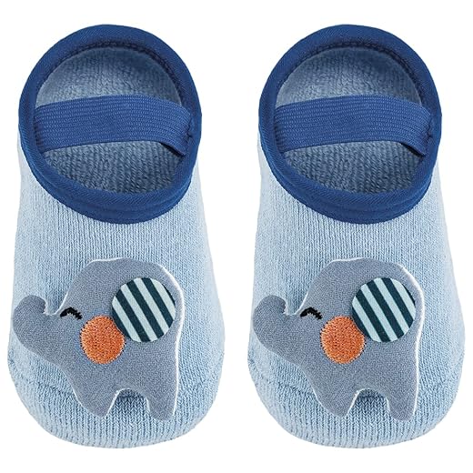 Buba Meia Sapatilha Com Aplique Elefante Azul Tamanho 1 A 3 Anos
