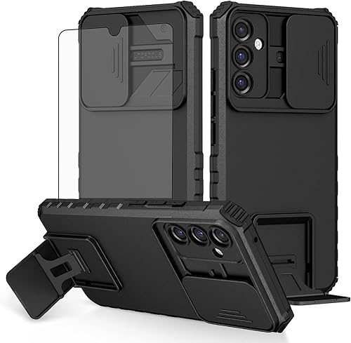 Miniatura 1 de Asuwish Funda de teléfono para Samsung Galaxy A24 4G5G con protector de pantalla de vidrio templado y cubierta deslizante para cámara deslizante,
