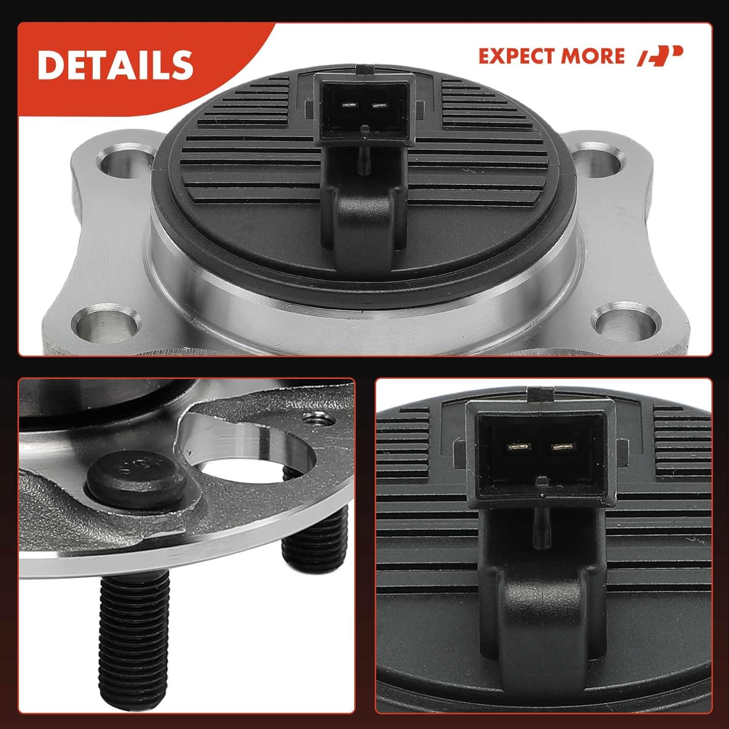 A-Premium Rear Wheel Bearing and Hub Assembly with ABS & 5-Lug Compatible with Hyundai Elantra 2017-2020, Kona 2018-2023