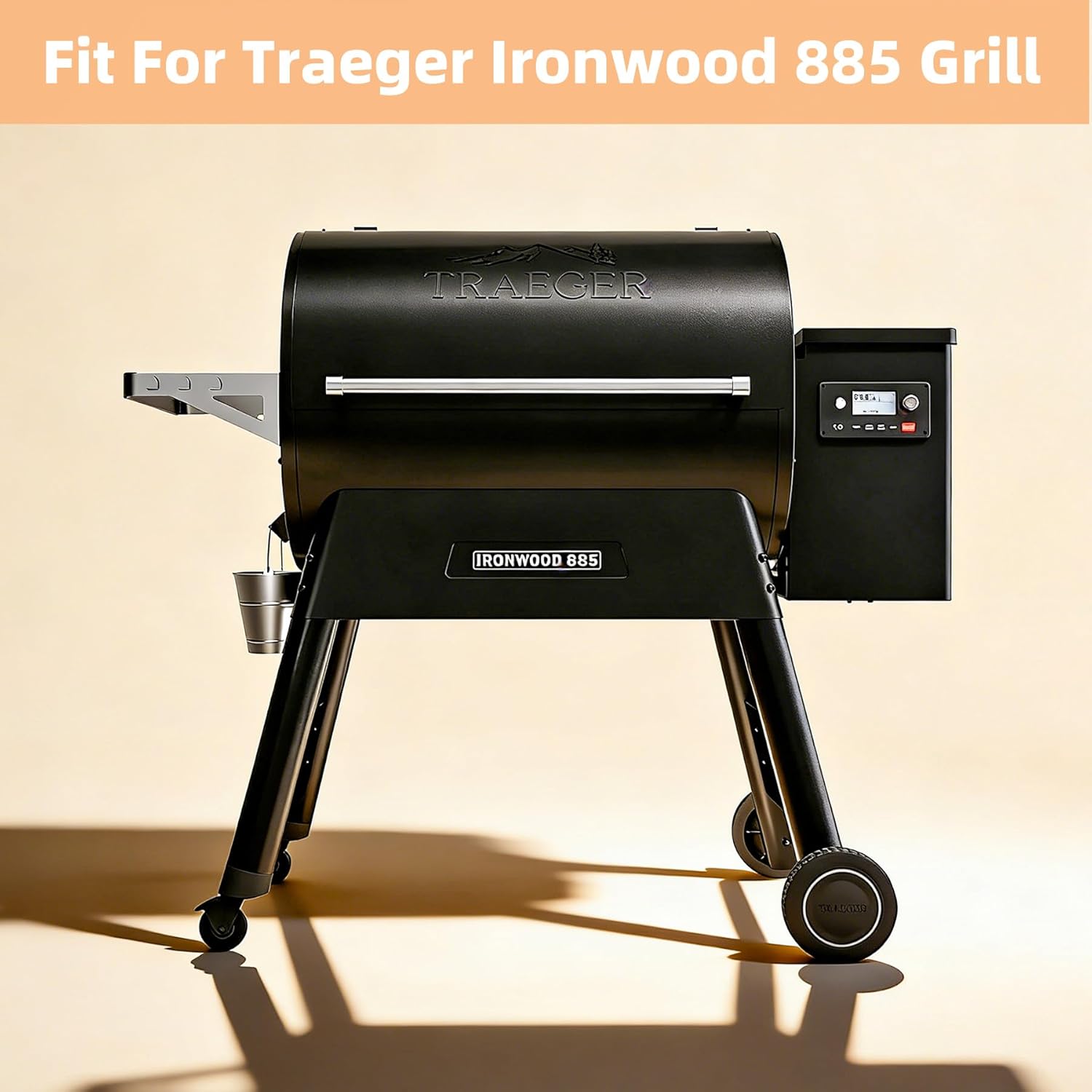 BAC521 Grease Pan Liner for Traeger Ironwood 885, 28.75"x15.5" Reusable Aluminum Drip Tray Liner, Heavy Duty Pellet Grill Replacement Accessories