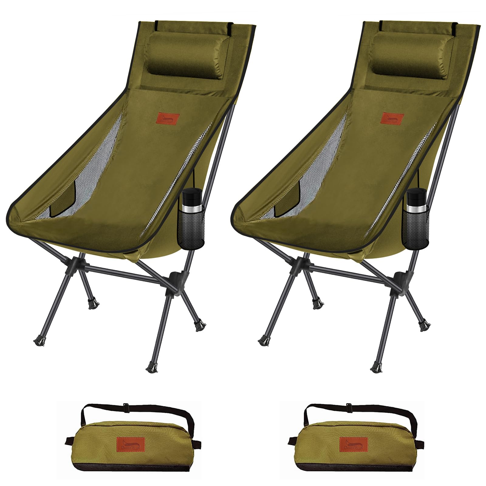 Amazon.co.jp: DesertFox アウトドアチェア 折りたたみ 枕付き 超軽量