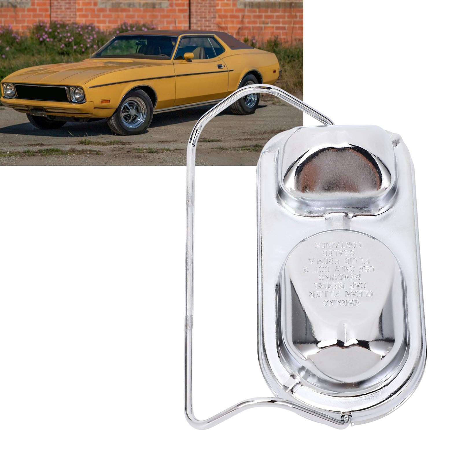 ciciglow Master Cylinder Cover, Chrome Brake Master Cylinder Cover