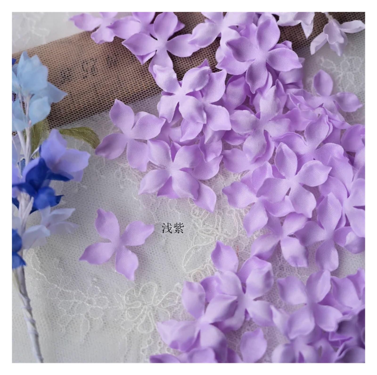 Wtaxbh Purple Iron On Patches Artificial Flower Petals 3Cm Petal Fake Wedding Homedecor Diy Scrapbook Card Craft Satin Applique 100Pcs(Purple)