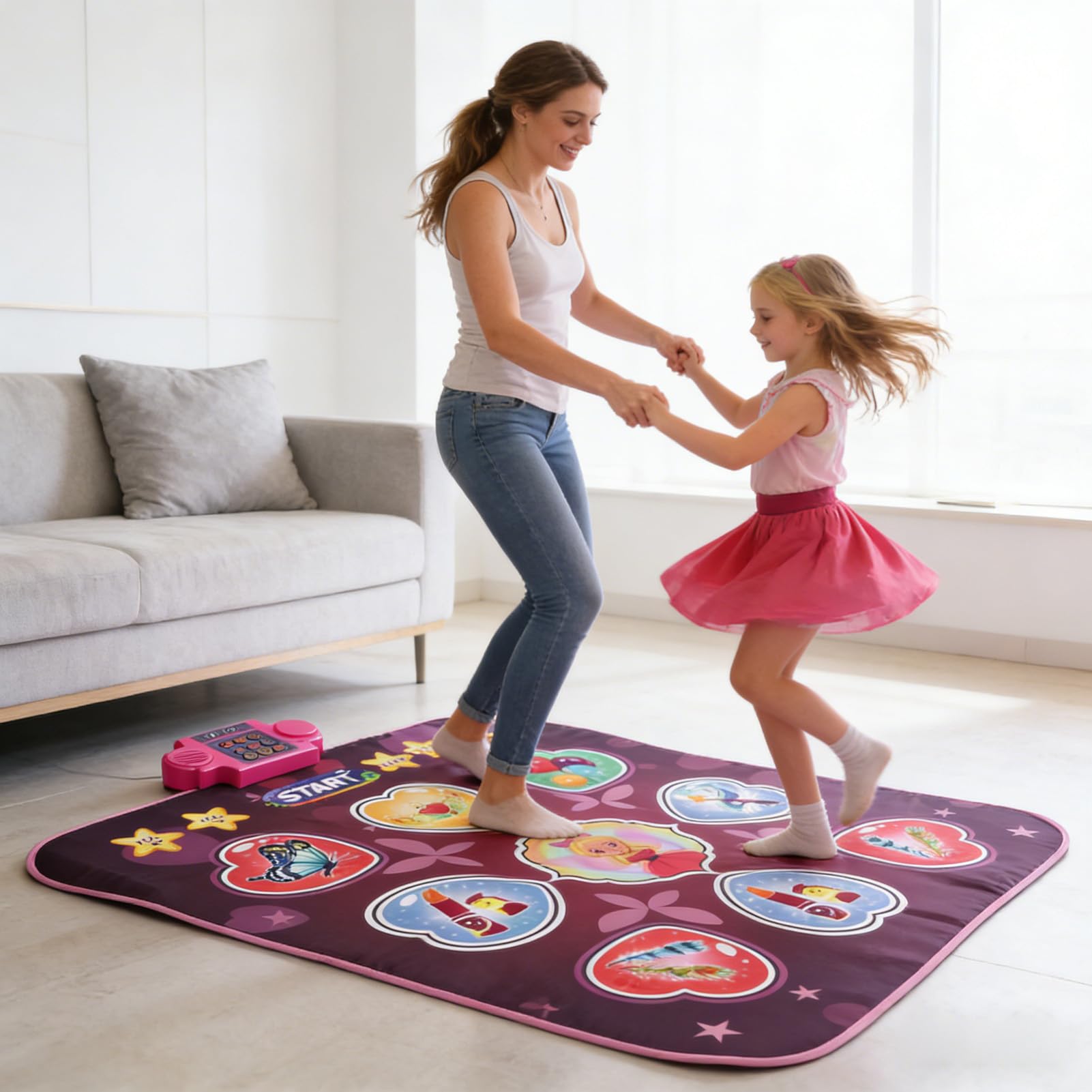 Diyeeni Tapis de Danse sans Fil, 9 Touches Antidérapant, pour Enfants