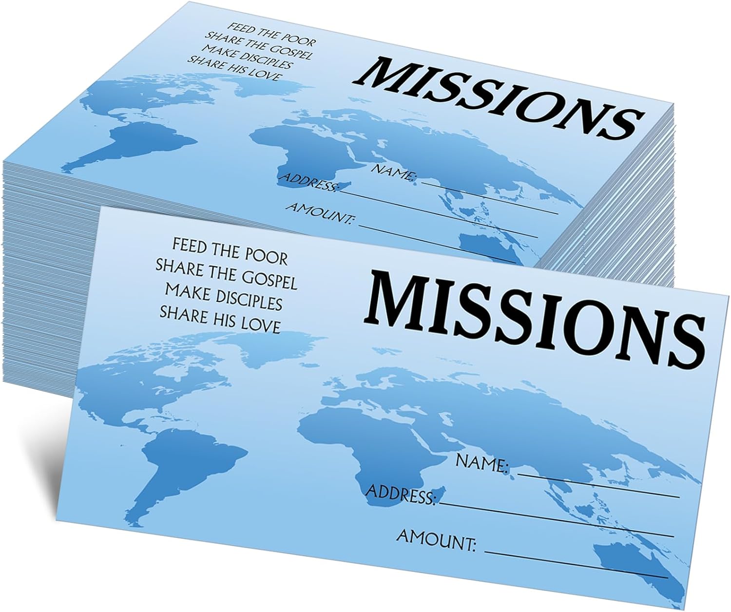 Woanger 500 Count Tithes and Offering Envelopes for Donation Envelope Bill Size Checks and Cash for Tithes and Offering (Missions)