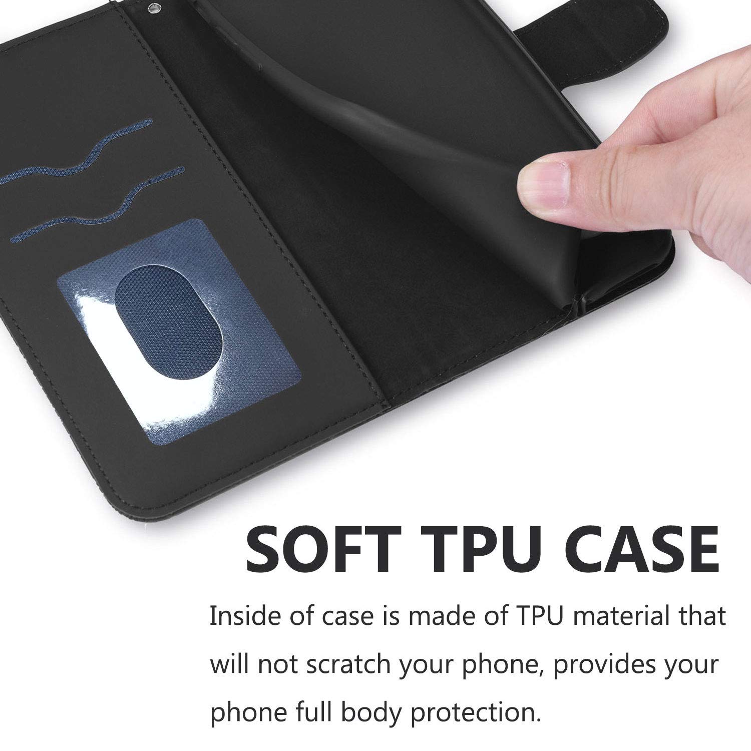 Cover Portafoglio In PU Con Albero Della Vita Per Huawei P30 Pro - Rossa, Con Supporto E Slot Per Schede