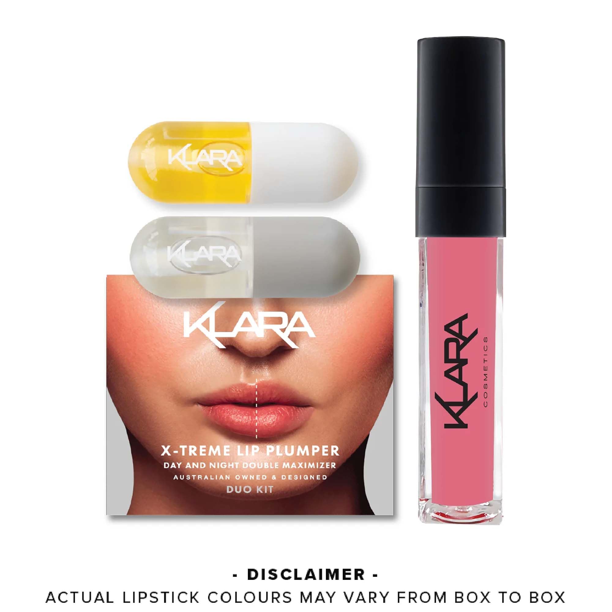 Klara Cosmetics The Plump Lip Kit - Set de regalo de labios - Lápiz labial líquido mate de larga duración - Fórmula avanzada para labios más completos - 3 piezas
