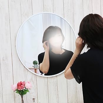 Amazon.co.jp: 鏡 丸 壁掛け 丸 60cm ラウンドミラー ウォールミラー