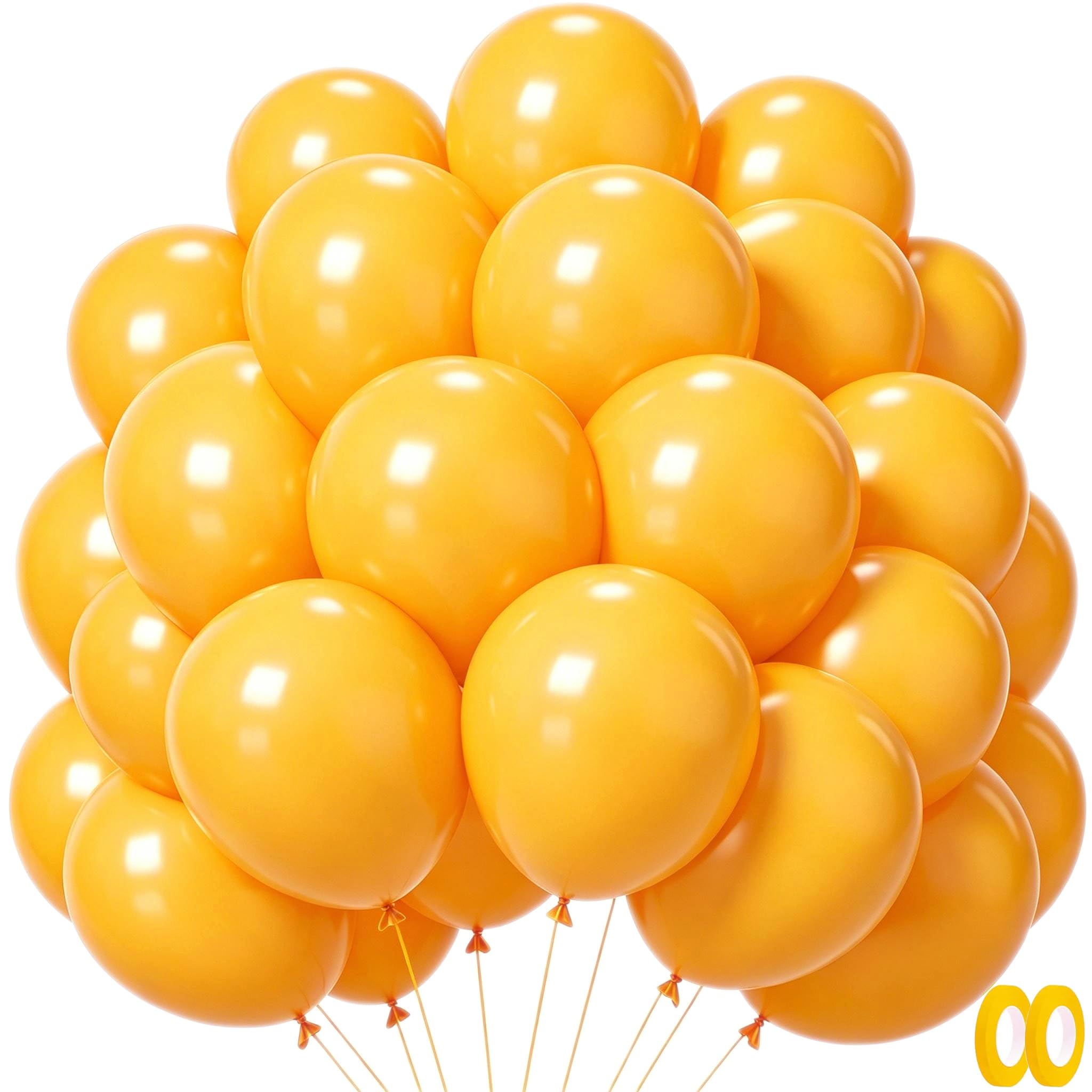 Yellow Balloons 100 Pack, Latex Helium Lemon Honeybee Birthday Balloons — image 1