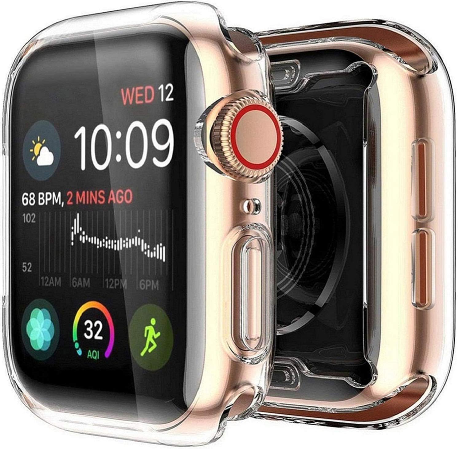 Yolin [2-Pack] Apple Watch Series 4 Screen Protector, iwatch Cover Soft Transparent TPU All-around Protective Case For Apple Watch Series 4 40mm