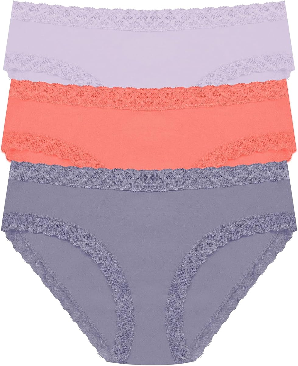 Natori Bliss Girl - Calzoncillos para mujer, paquete de 3
