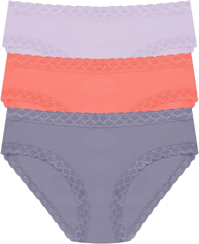Natori Bliss Girl - Calzoncillos para mujer, paquete de 3