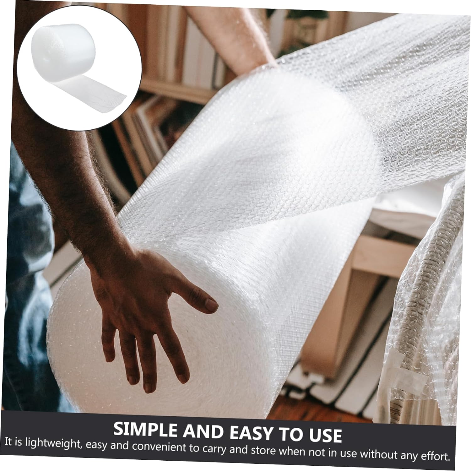 SHINEOFI Thick Shockproof Bubble Roll for Moving Sturdy Packing 1 Roll of Cushioning Material for Shipping and Packing Supplies