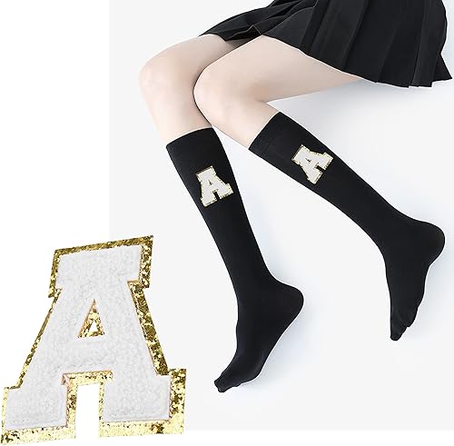 Miniatura 5 de Kare & Kind Parches bordados de felpilla para planchar – Parches bordados de felpilla del alfabeto A-Z – Coser / planchar para ropa, camisas,