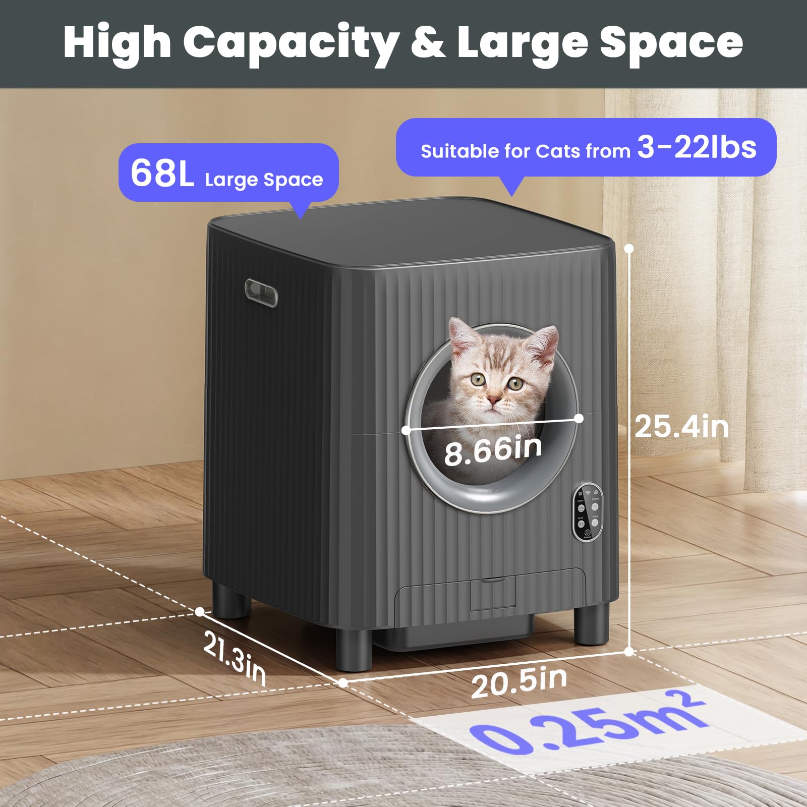 Amazon | Charmkit セルフクリーニング猫用トイレ、電気玄関ドア自動猫
