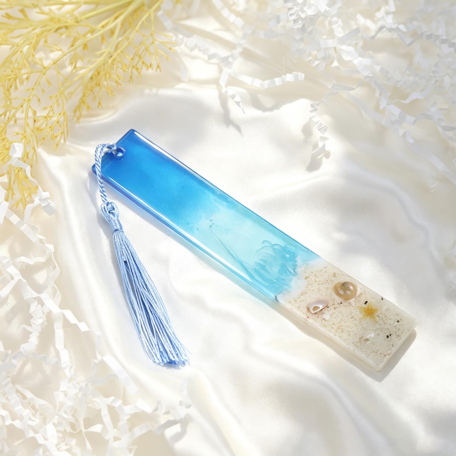 Segnalibro personalizzato con nappa blu, segnalibro con design marino, con ausilio per la lettura, come regalo per studenti, insegnanti, donne, madri, decorazione per libri e regalo di