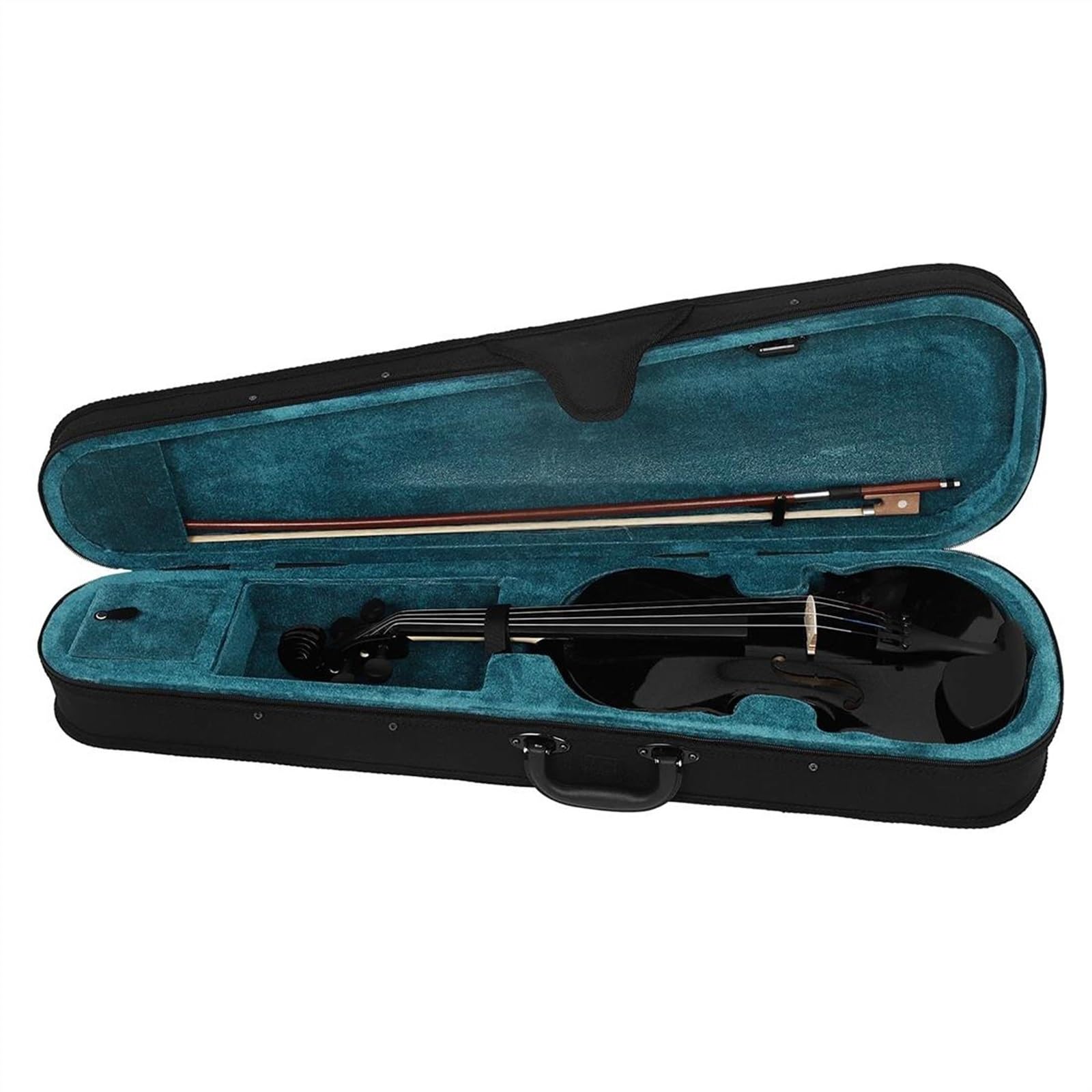 Erwachsenen geige Anfänger 4/4 Schwarze Violine Akustische Massivholz Violino Professionelle Saiteninstrument Violine Mit Bogen(Violin)